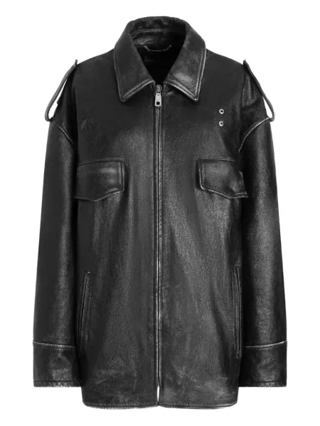 Palton Dolce & Gabbana din piele negru