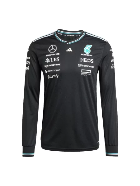 ADIDAS PERFORMANCE Funkční tričko MERCEDES AMG PETRONAS FORMULA ONE TEAM DRIVER JERSEY AUTHENTIC LONG' černá
