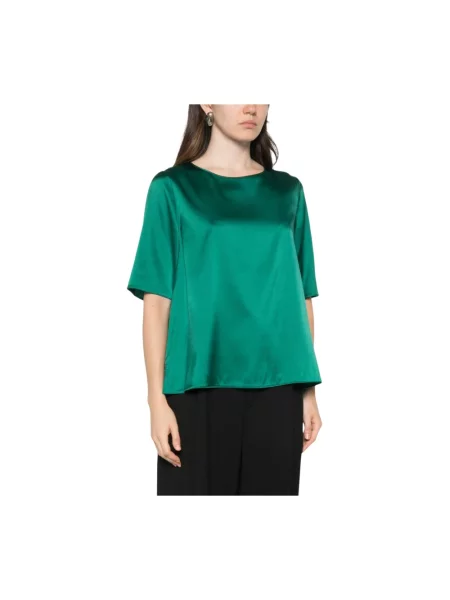 Lniana bluzka Max Mara zielona