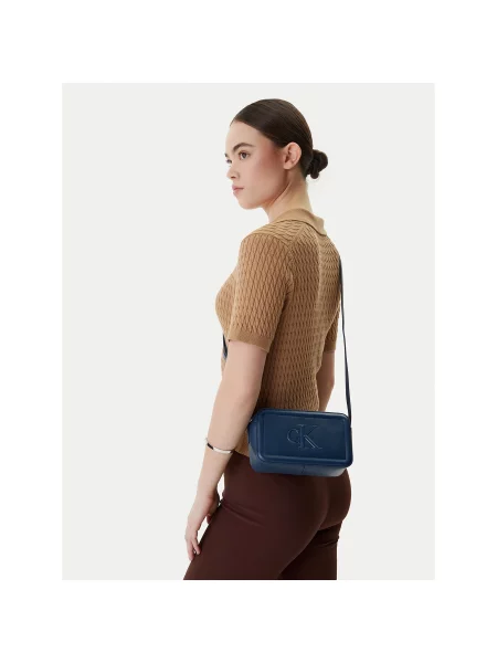 Calvin Klein Дамска чанта Bold Ck Camera Bag син
