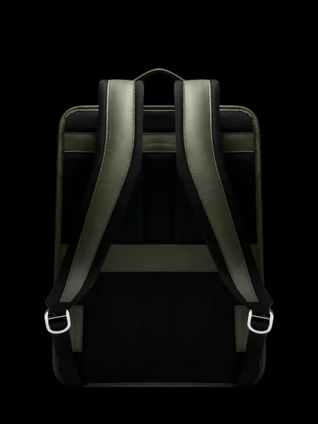 Rucsac Lancel din piele cu cataramă verde
