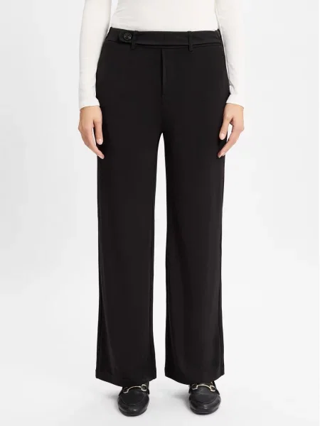 Nümph Spodnie Caviar Kobiety Sztuczne włókno jednolity S czarny