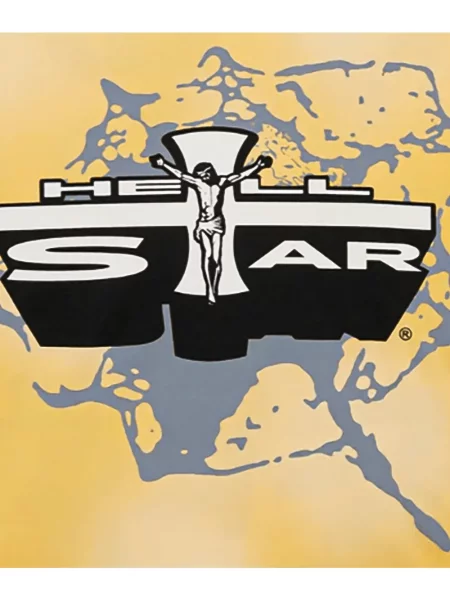 Póló Hellstar nyomtatás sárga