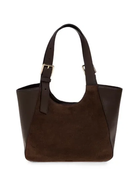 Geantă Furla din piele de căprioară maro