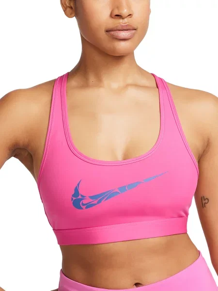 Топ спортивний NIKE Swoosh Sports поліестер/спандекс рожевий
