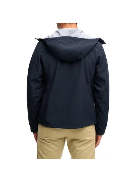 Softshell sako Superdry s kapucňou modrá