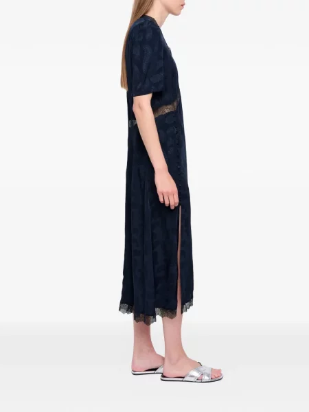 Rochie midi Zadig&voltaire din dantelă albastru