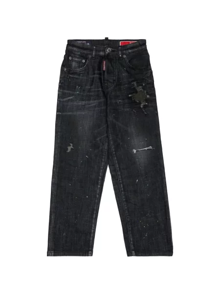 Jeansy dziecięce Dsquared2 czarne
