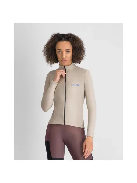 Koszulka rowerowa Sportful Supergiara Wool manga larga beige S beżowa