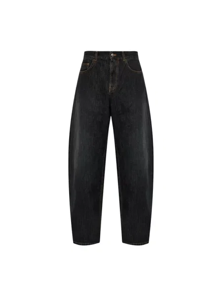 Jeansy straight leg Palm Angels czarne