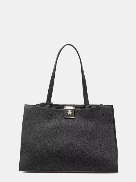 Tommy Hilfiger geantă crossbody de damă cu imitație de piele negru
