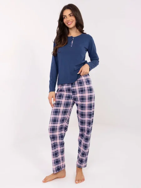 Piżama Forever Pink niebieska