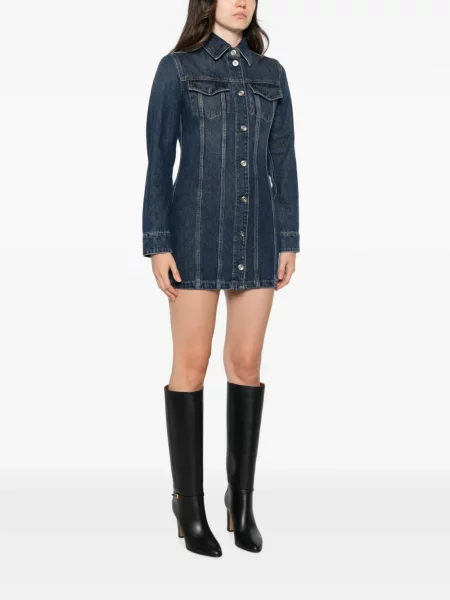 Rochie din denim Liu Jo albastru