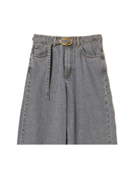Szerokie jeansy Twinset szare