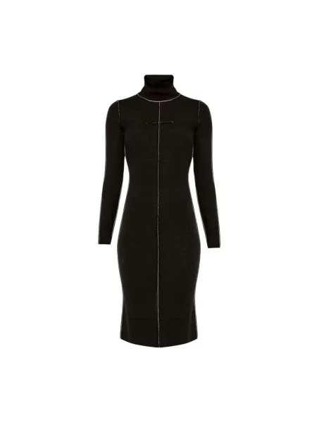 Mała mały sukienka mini Mm6 Maison Margiela wełniana czarna