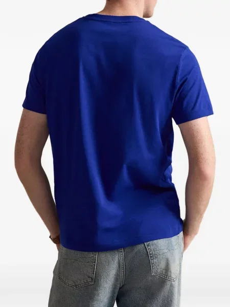 Tricou polo Polo Ralph Lauren cu autograf albastru