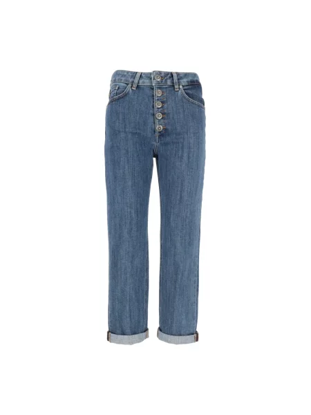 Jeansy straight leg Dondup niebieskie