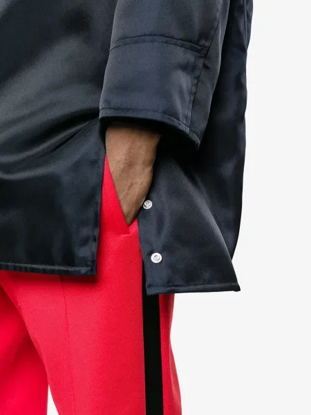 Geacă Calvin Klein din țesătură twill albastru