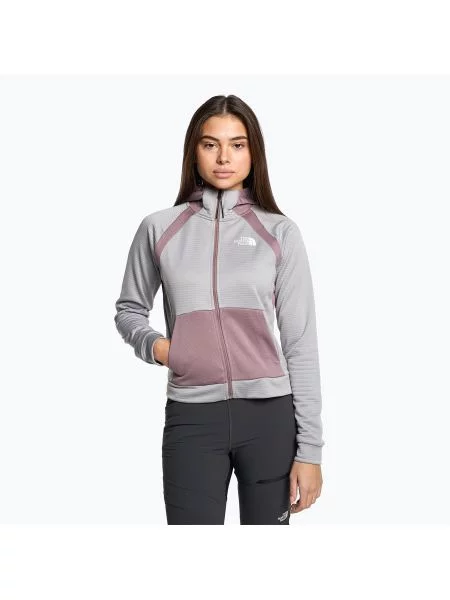 Bluza trekkingowa The North Face Mountain Athletics Full Zip Fleece meld grey/fawn grey szary