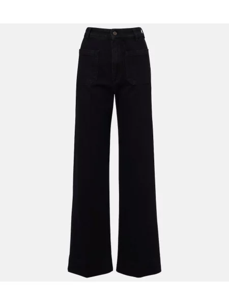 Blugi cu picior larg Victoria Beckham negru