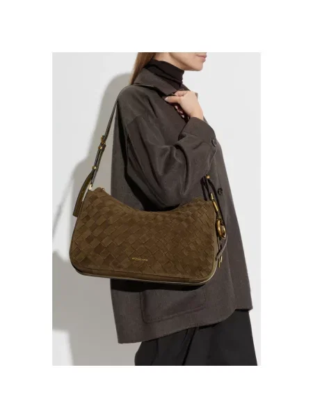 Torebka hobo Michael Michael Kors zamszowa zielona