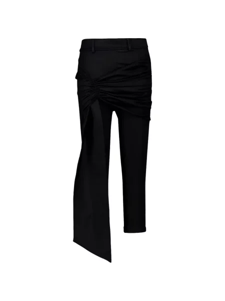Pantaloni Rabanne cu volane drapate negru