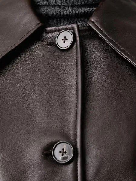 Кожаное пальто Officine Generale