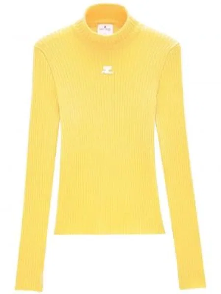 Top Courreges tricotate galben