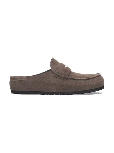 Birkenstock papuci din piele Naples Wrapped LEVE maro