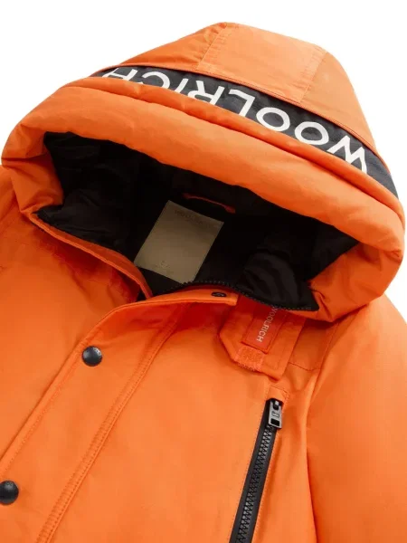 Parka dziecięca Woolrich pomarańczowa