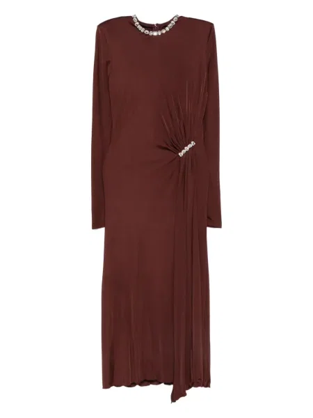 Rochie David Koma drapată de cristal de costum roșu