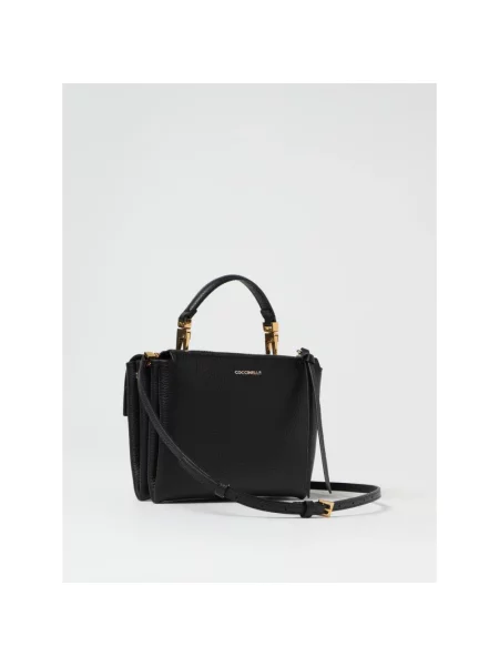 Mała torebka Coccinelle skórzana czarna