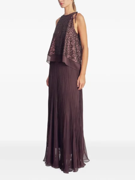 Rochie maxi Irina Schrotter cu paiete maro