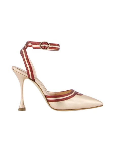 Czółenka Manolo Blahnik skórzana żółta