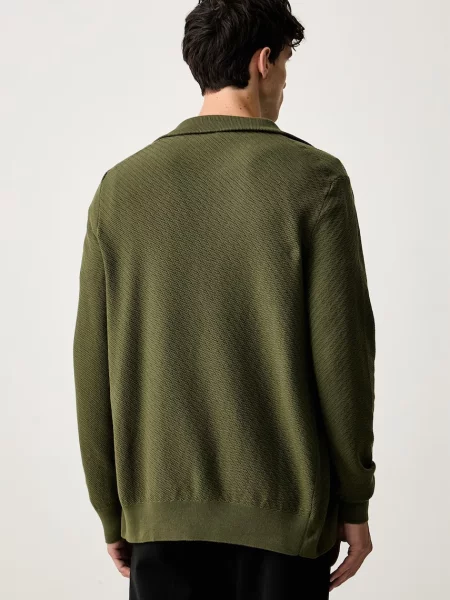 BOSS sweter rozpinany H-Loretti zielony