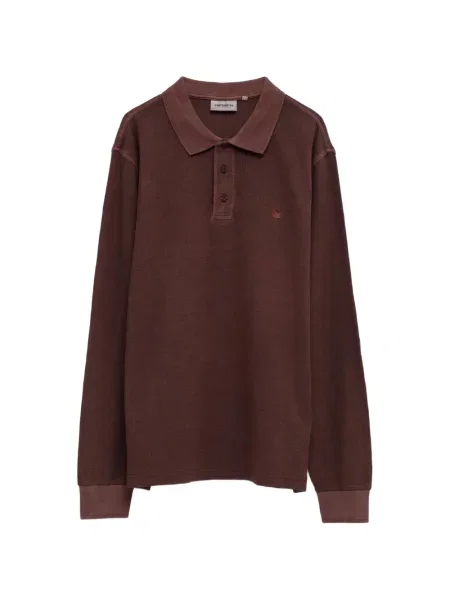 Tricou polo Carhartt Wip tricotate maro
