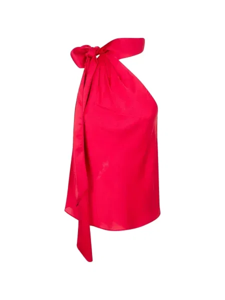 Top Lauren Ralph Lauren cu legături roșu