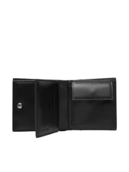 Pénztárca Calvin Klein Embossed Emblem Trifold fekete