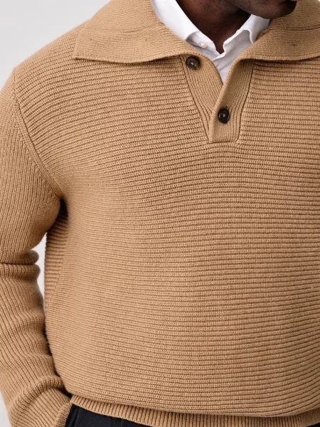Calvin Klein pulóver férfi gyapjú hozzáadásával bézs