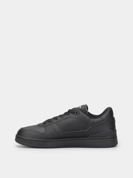 Кожаные кеды Lacoste черные