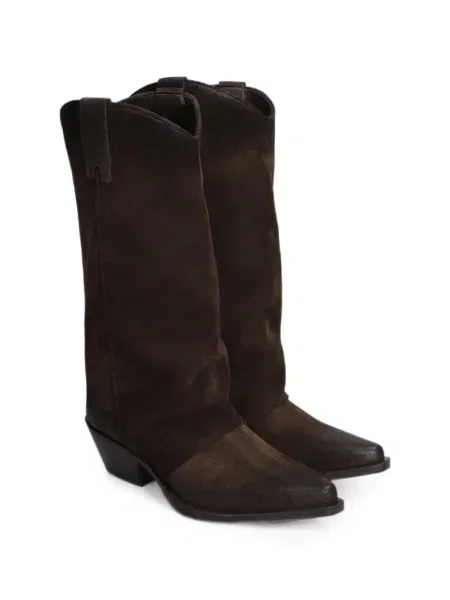 Botine Metisse din piele de căprioară maro
