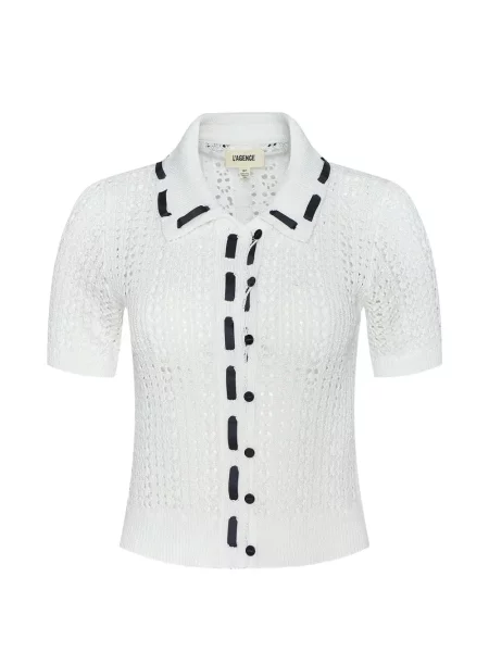 Cardigan L'agence tricotate alb