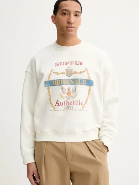 Guess Originals Bombažen pulover bež