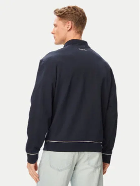 Calvin Klein Jeans Sweater majica mornarsko plava bijela