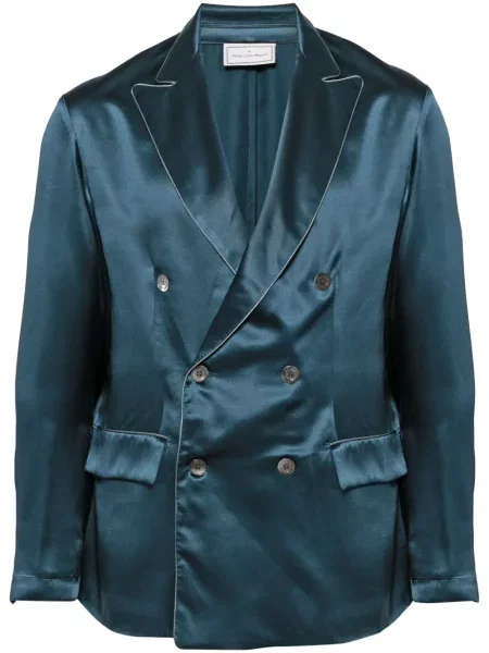 Sacou Pierre-louis Mascia de mătase albastru