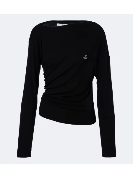 Top Vivienne Westwood tricotate drapat negru