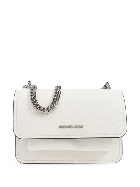 Кожена чанта Michael Michael Kors бяло
