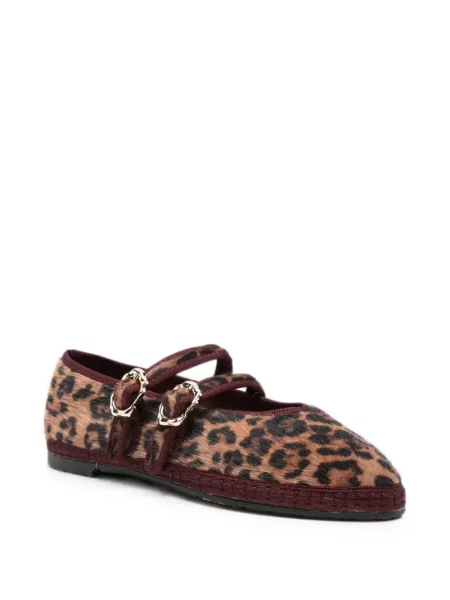 Balerini Flabelus cu imagine cu model leopard maro