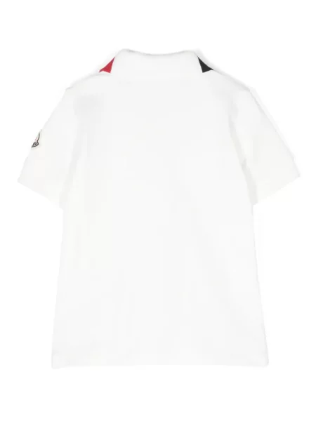 Koszulka polo dziecięca Moncler Enfant biała