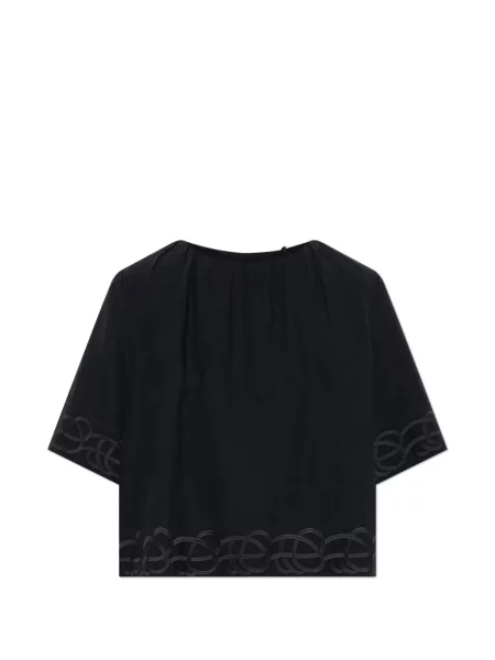 Bluză By Malene Birger cu broderie de in negru